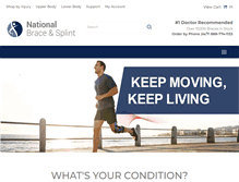 Tablet Screenshot of nationalbraceandsplint.com